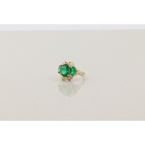 10k Yellow Gold Black Hills Gold Helenite Ring Size 7 1/4 Mt. Saint Helens - Picture 3 of 7